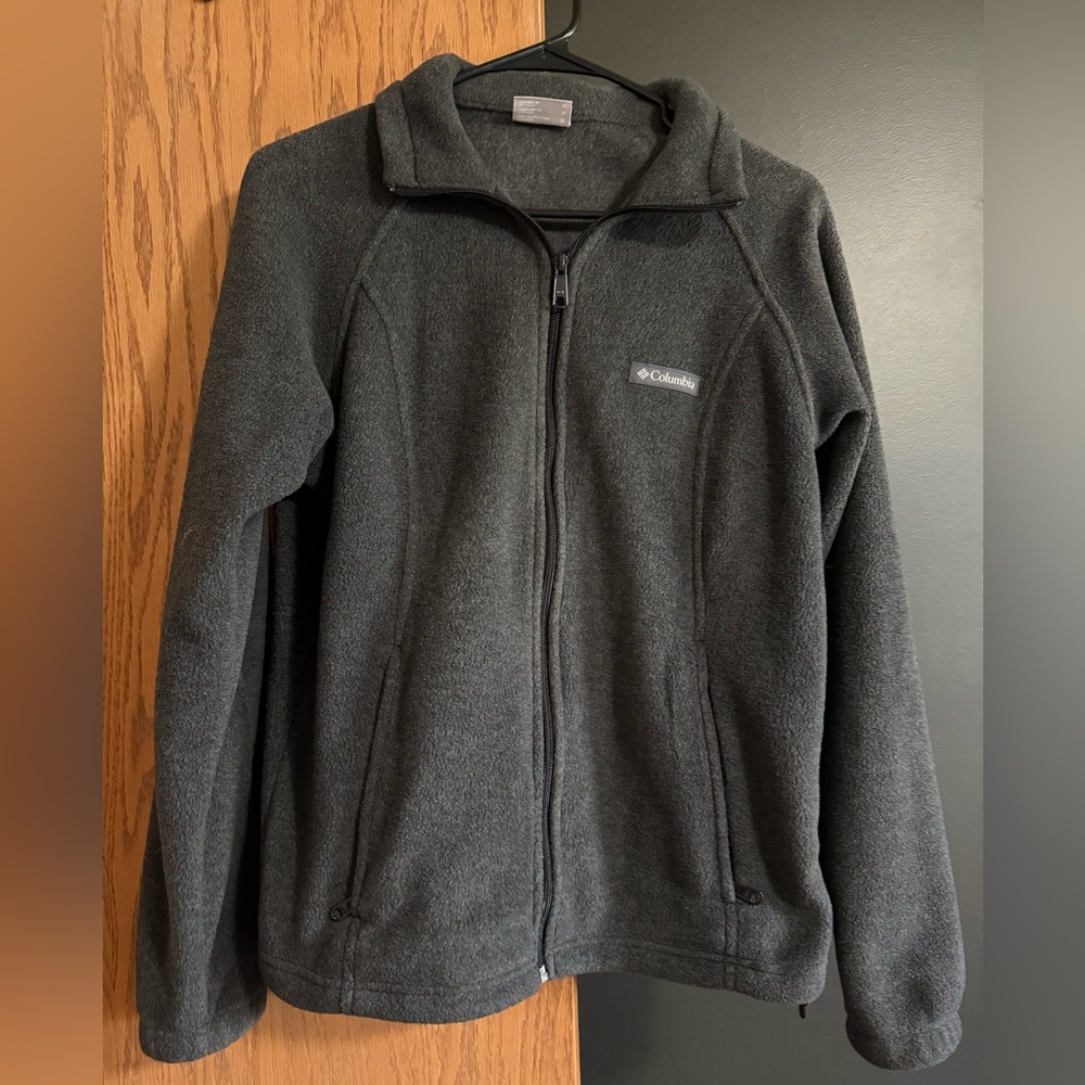 Columbia Charcoal Full-Zip Fleece Jacket